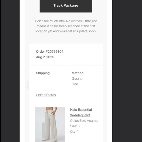 NWOT Vuori Halo Essential Wideleg Pant Ecru Heather Women’s Small - Picture 9 of 9